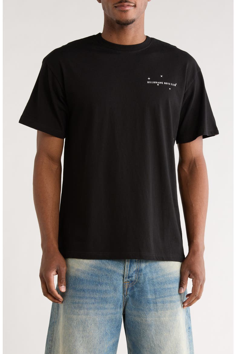 Disco Ball Graphic T-Shirt, Main, color, BLACK