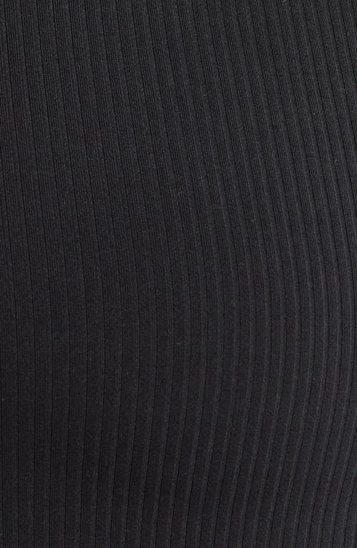 Nike Zenvy Rib Dri-fit Longline Sports Bra In Black