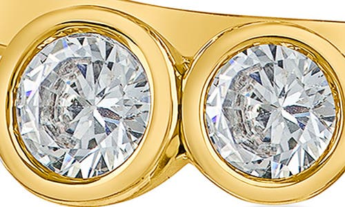 Cz By Kenneth Jay Lane Bezel Set Cubic Zirconia Bypass Ring In Clear Gold
