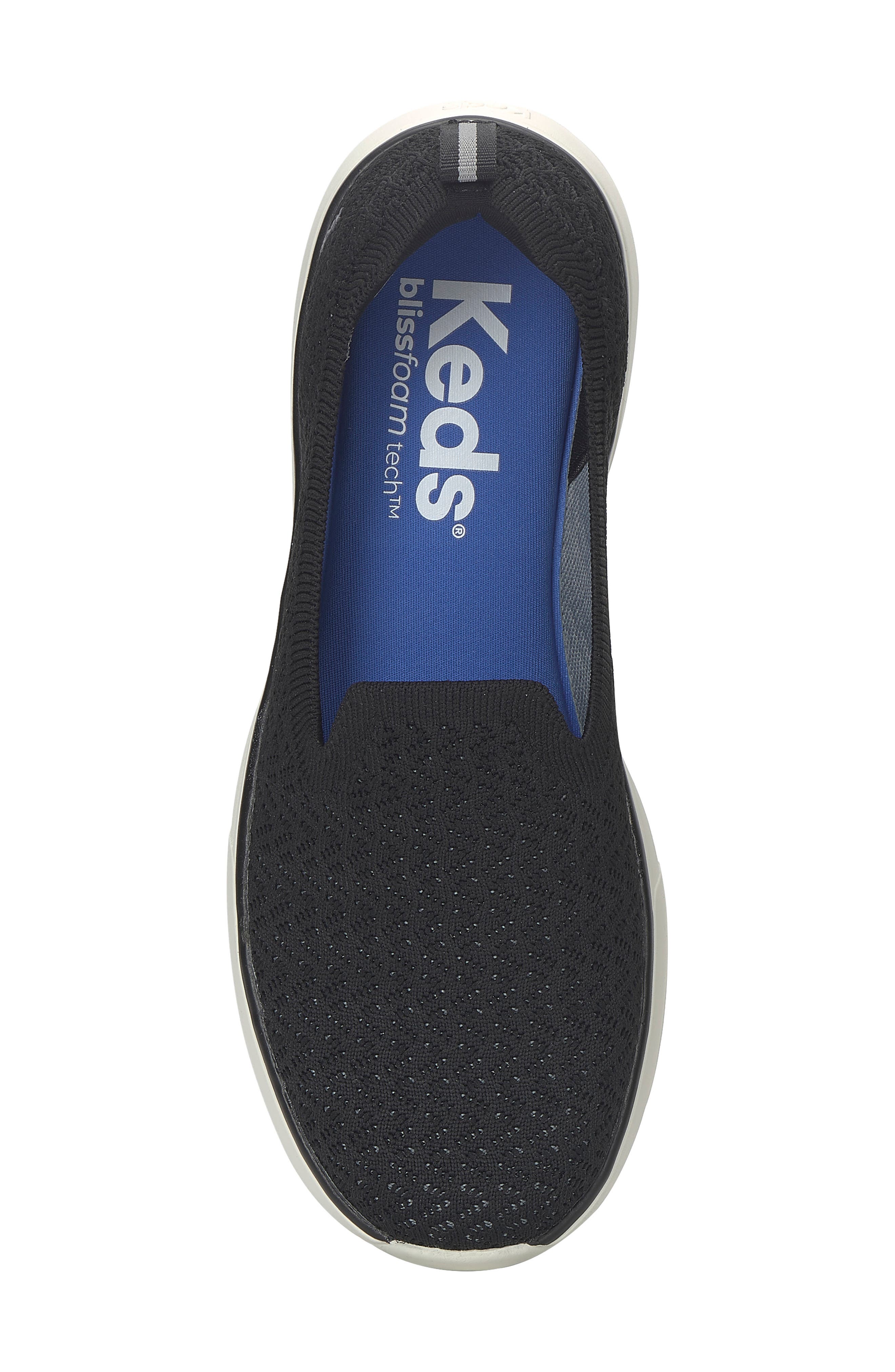 Keds<sup
®</sup
 Bliss Loafer, Alternate, color, Black/ White