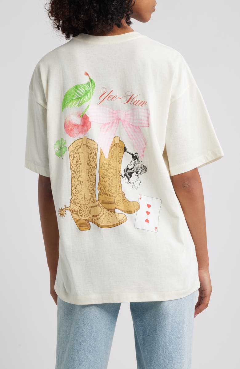 GOLDEN HOUR Cowboy Collage Cotton Graphic T-Shirt, Alternate, color, Marshmallow