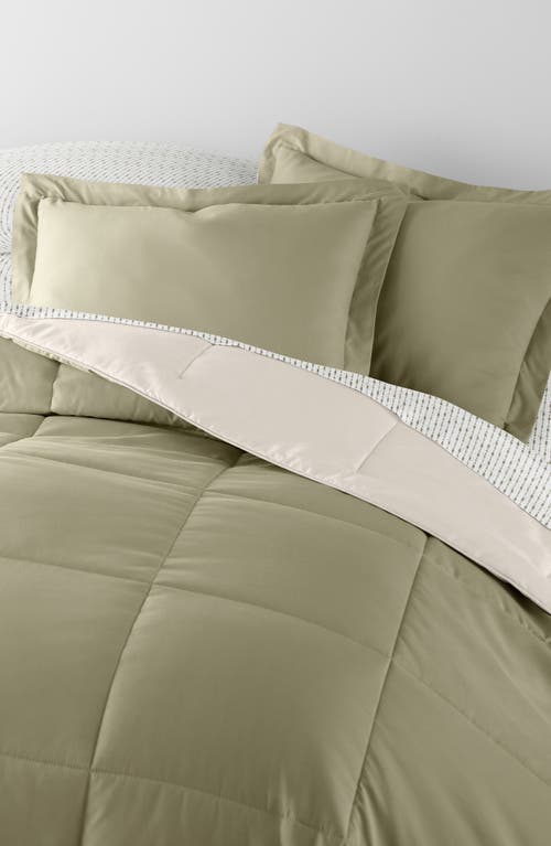 Homespun 7-piece Assorted Reversible Comforter Set In Sage