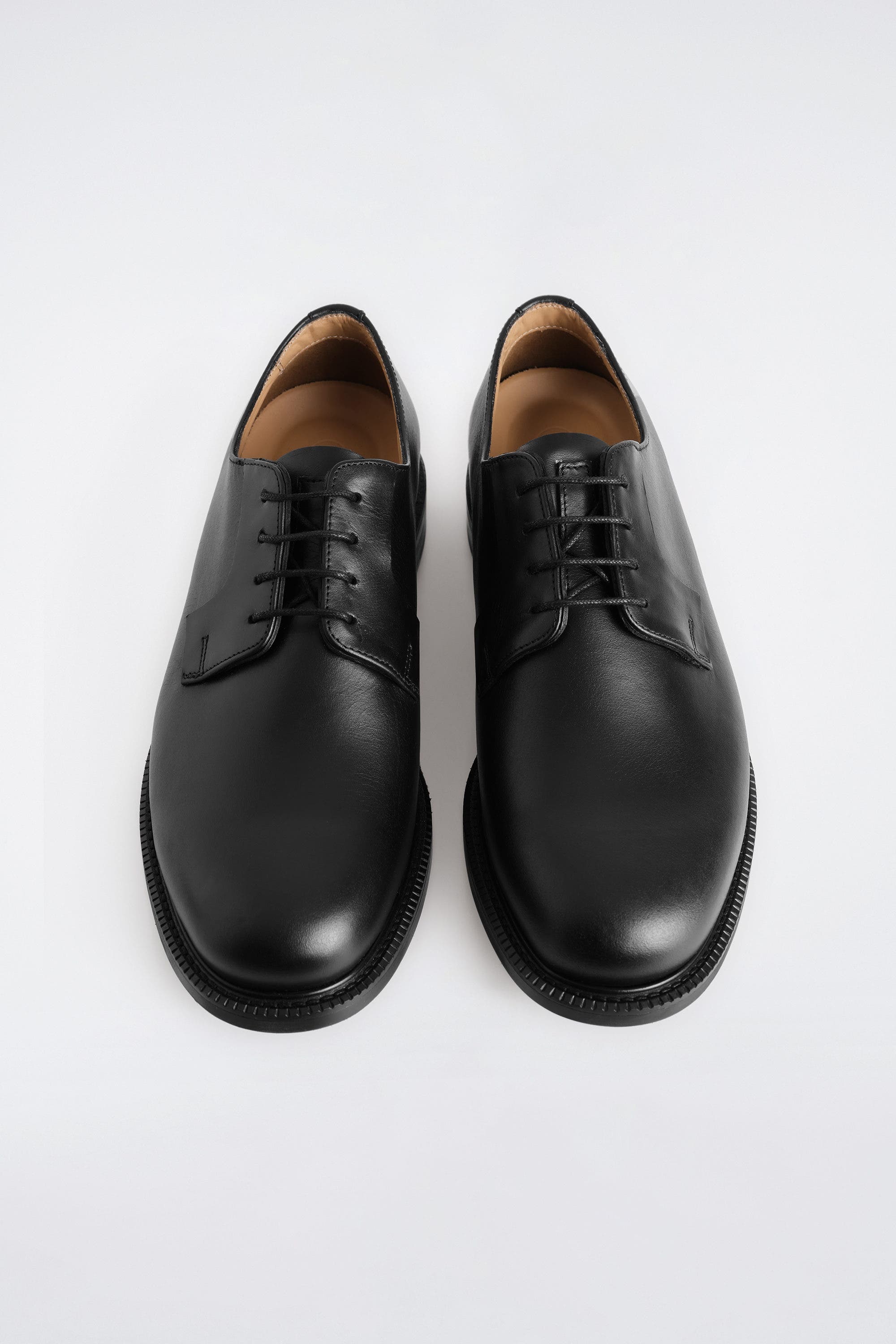 COS Leather Derby Shoes, Alternate, color, Black