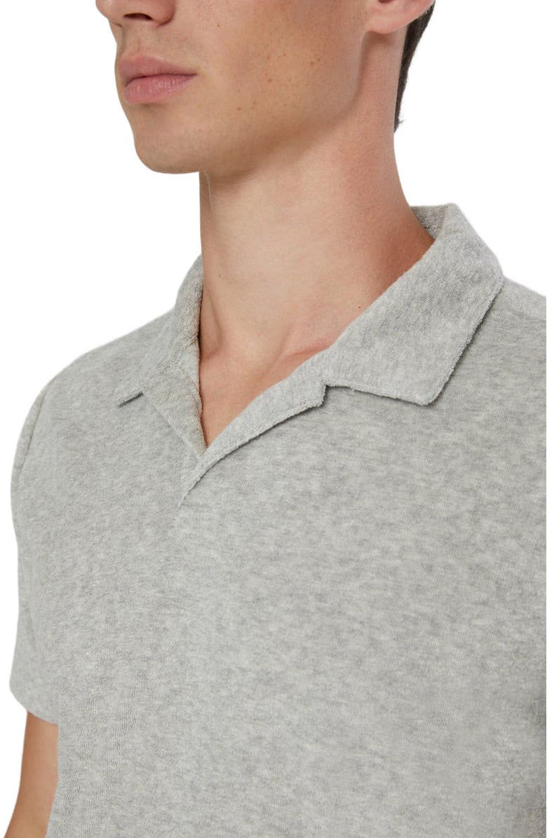 Onia Towel Terry Johnny Collar Polo, Alternate, color, 