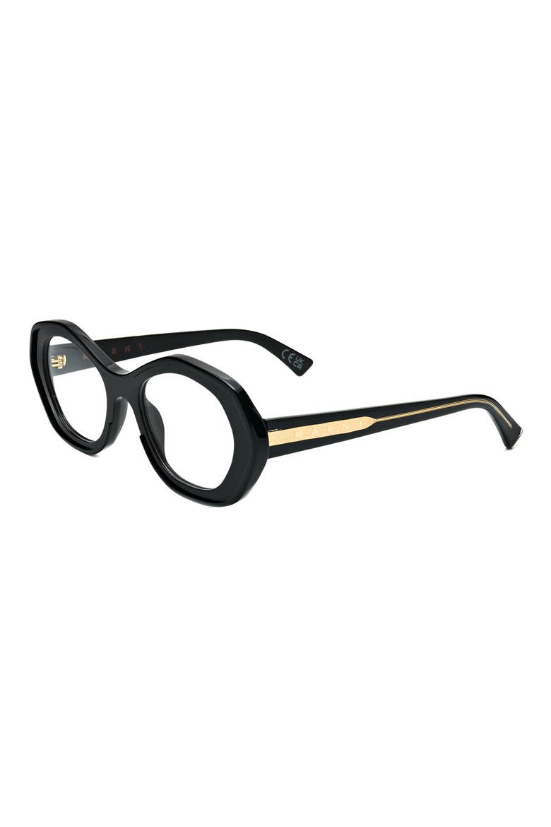 51mm Round Optical Glasses, Alternate, color, BLACK