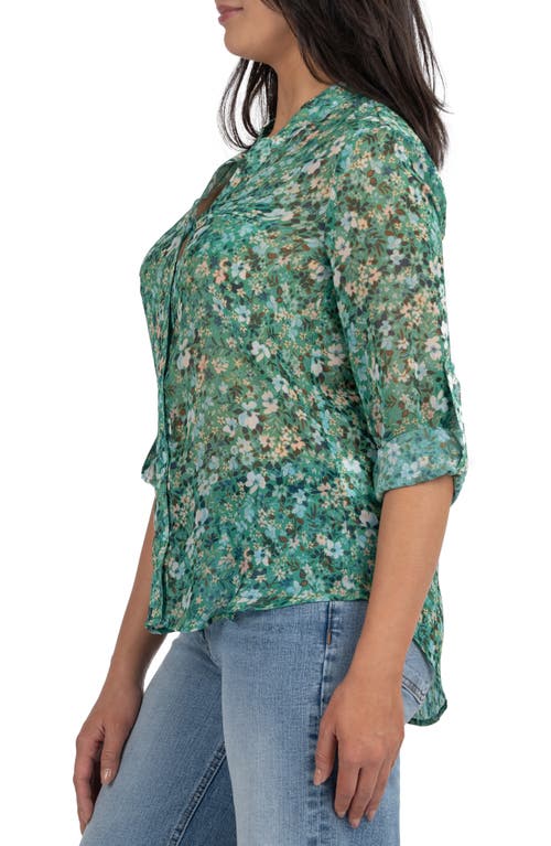 KUT FROM THE KLOTH KUT FROM THE KLOTH JASMINE CHIFFON BUTTON-UP SHIRT 