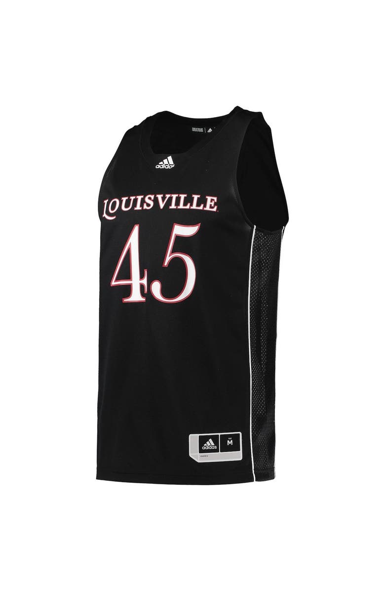 adidas Men's adidas #45 Black Louisville Cardinals Swingman Basketball Jersey, Alternate, color, Black
