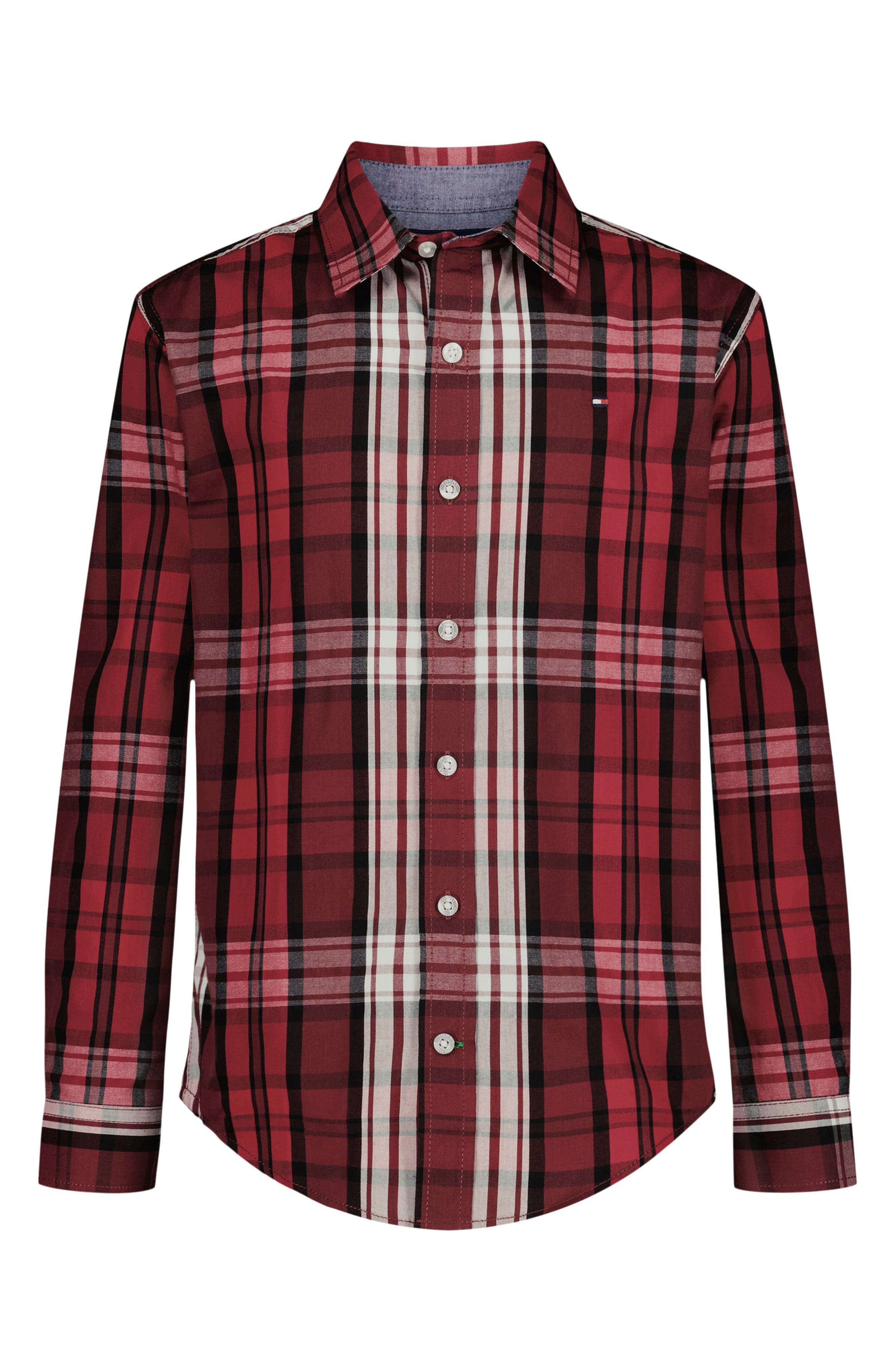 Tommy Hilfiger Kids' Plaid Button-Up Shirt