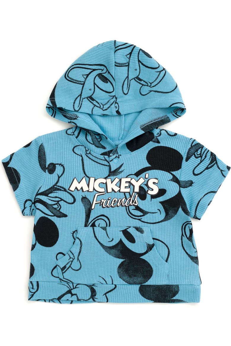 Mickey Mouse 2-Piece Hooded Tee and Shorts Set, Alternate, color, Mickey Pluto Blue