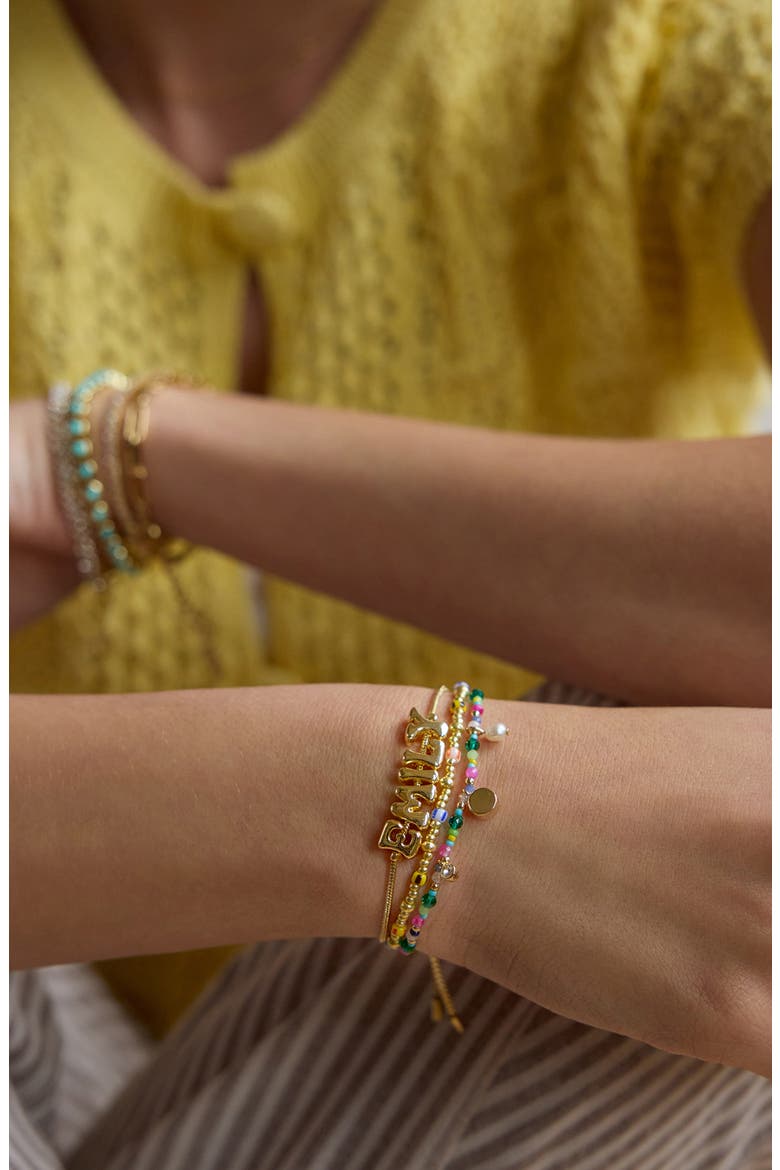 Rowan Semiprecious Custom Layered Bracelet, Alternate, color, GOLD MULTI
