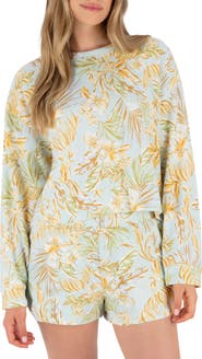 Hurley Fall Palms Boxy Crewneck Sweatshrit