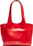 Frances Valentine Portia Crinkled Leather Shoulder Bag