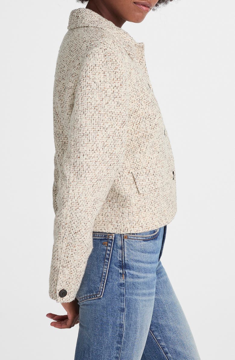 Madewell Tweed Lady Jacket, Alternate, color, Ivory Brown