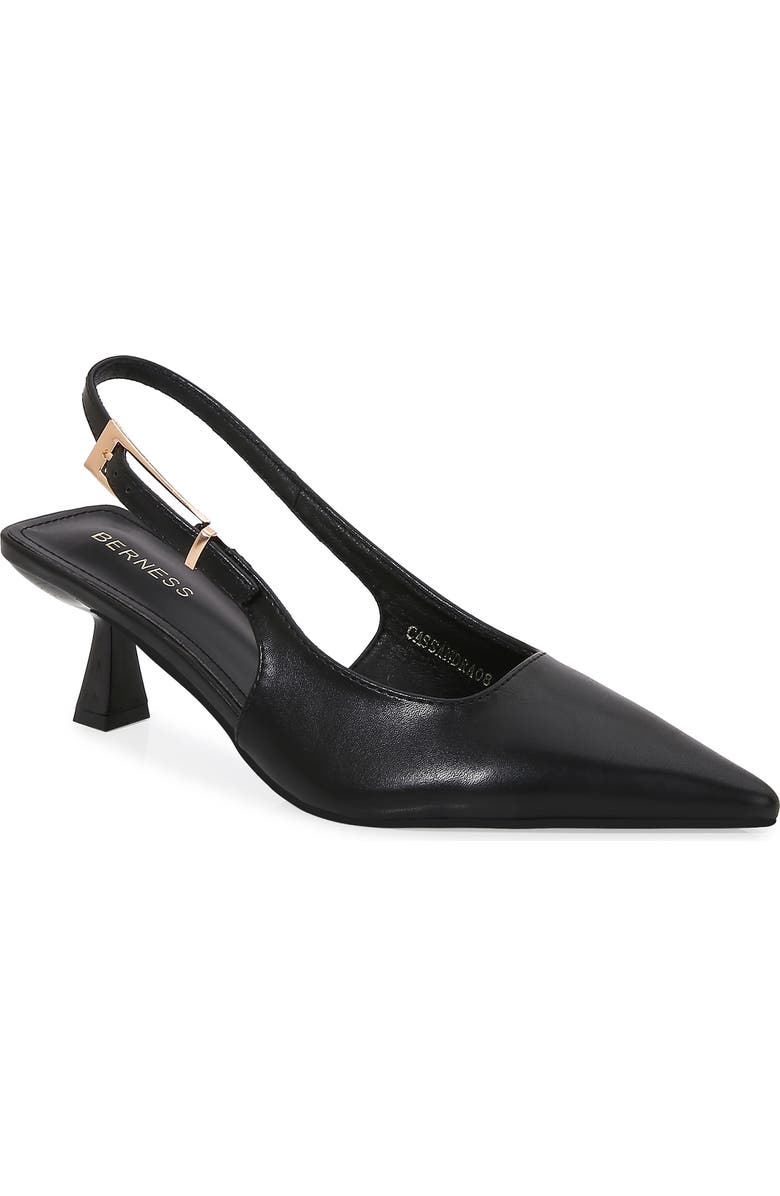 BERNESS Cassandra Slingback Kitten Heel Pump, Main, color, Black
