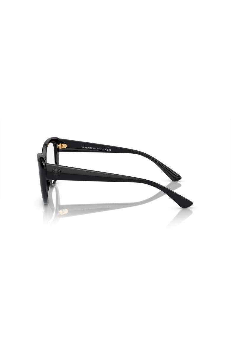 Versace 53mm Oval optical glasses, Alternate, color, Black