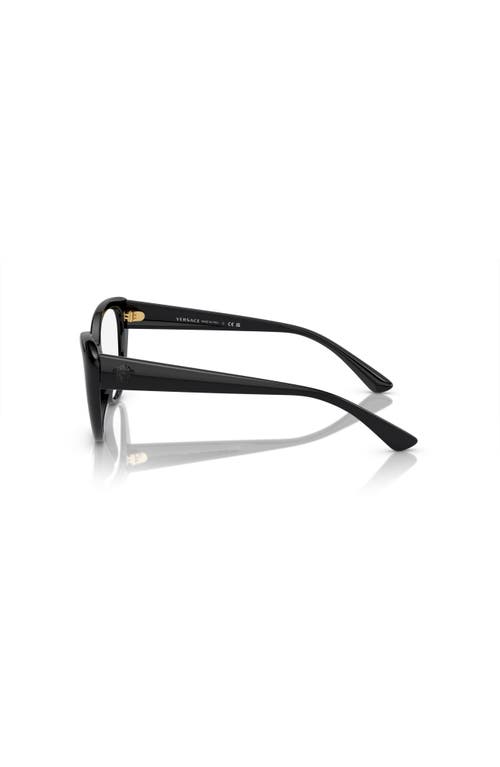 Versace 53mm Oval Optical Glasses In Black