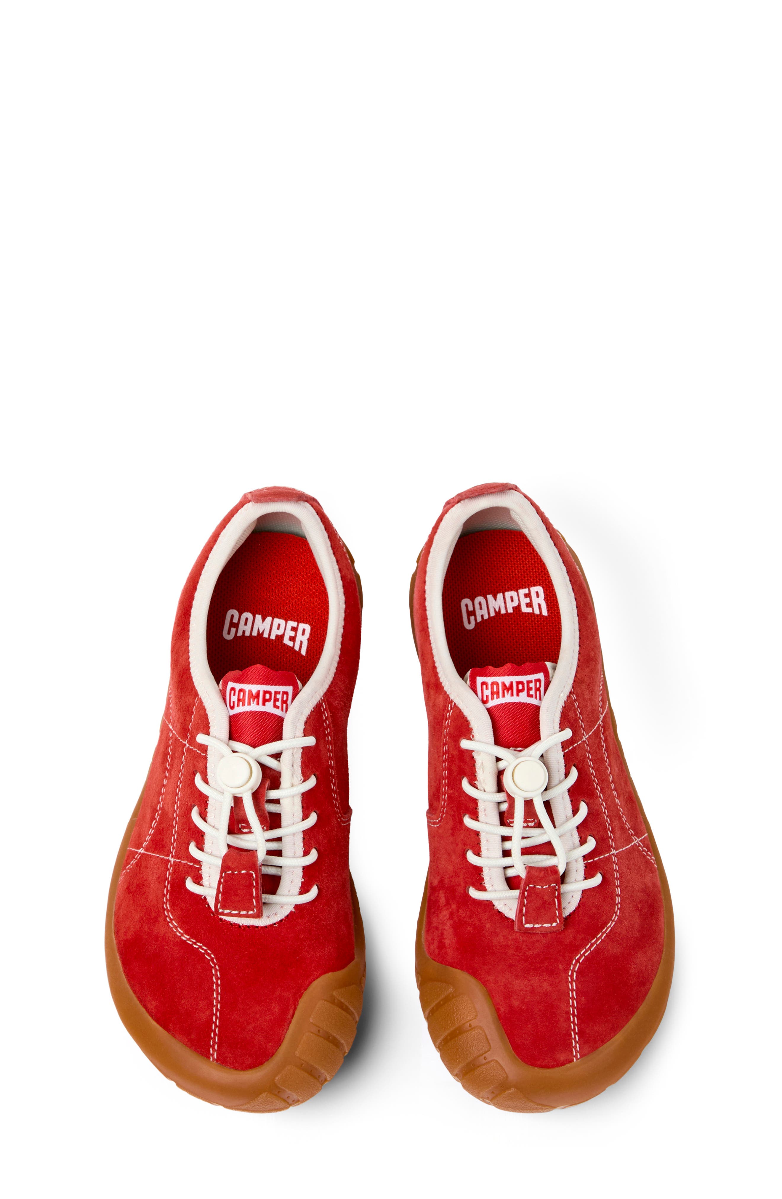 Camper Kids' Peu Path Sneaker, Alternate, color, Medium Red