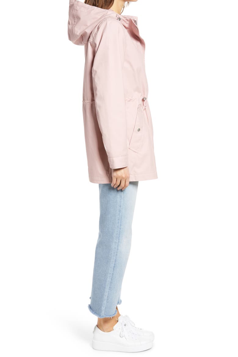 Shoreside Waterproof Hooded Raincoat, Alternate, color, MAUVE