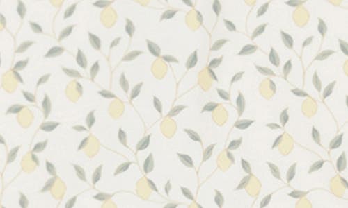 Rylee + Cru Delphine Lemon Print Long Sleeve Rash Guard In Ivory