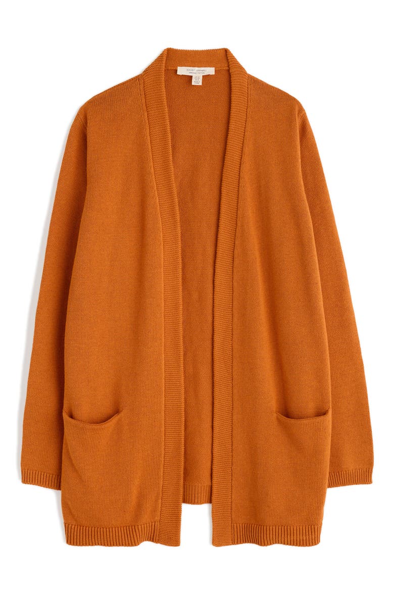 Riverboat Organic Cotton Cardigan, Alternate, color, KNIT MELANGE CUMIN