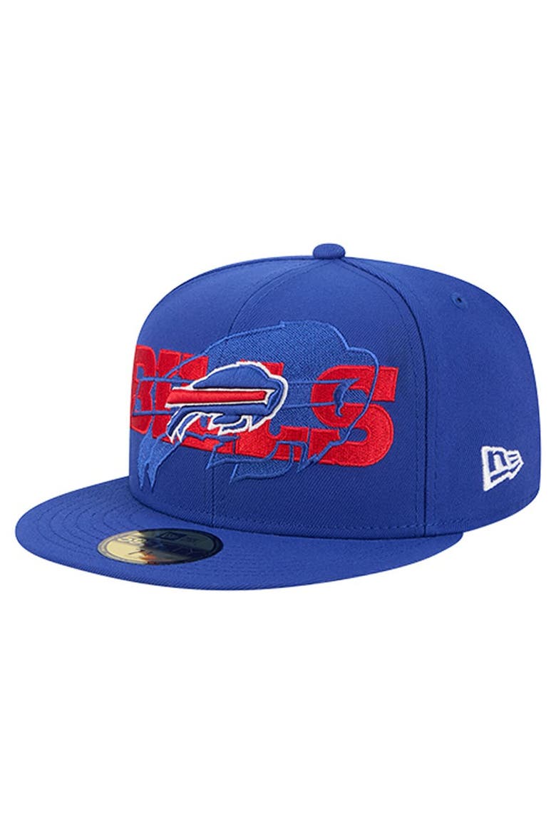 Men's New Era  Royal Buffalo Bills Overlap Wordmark 59FIFTY Fitted Hat, Alternate, color, Royal