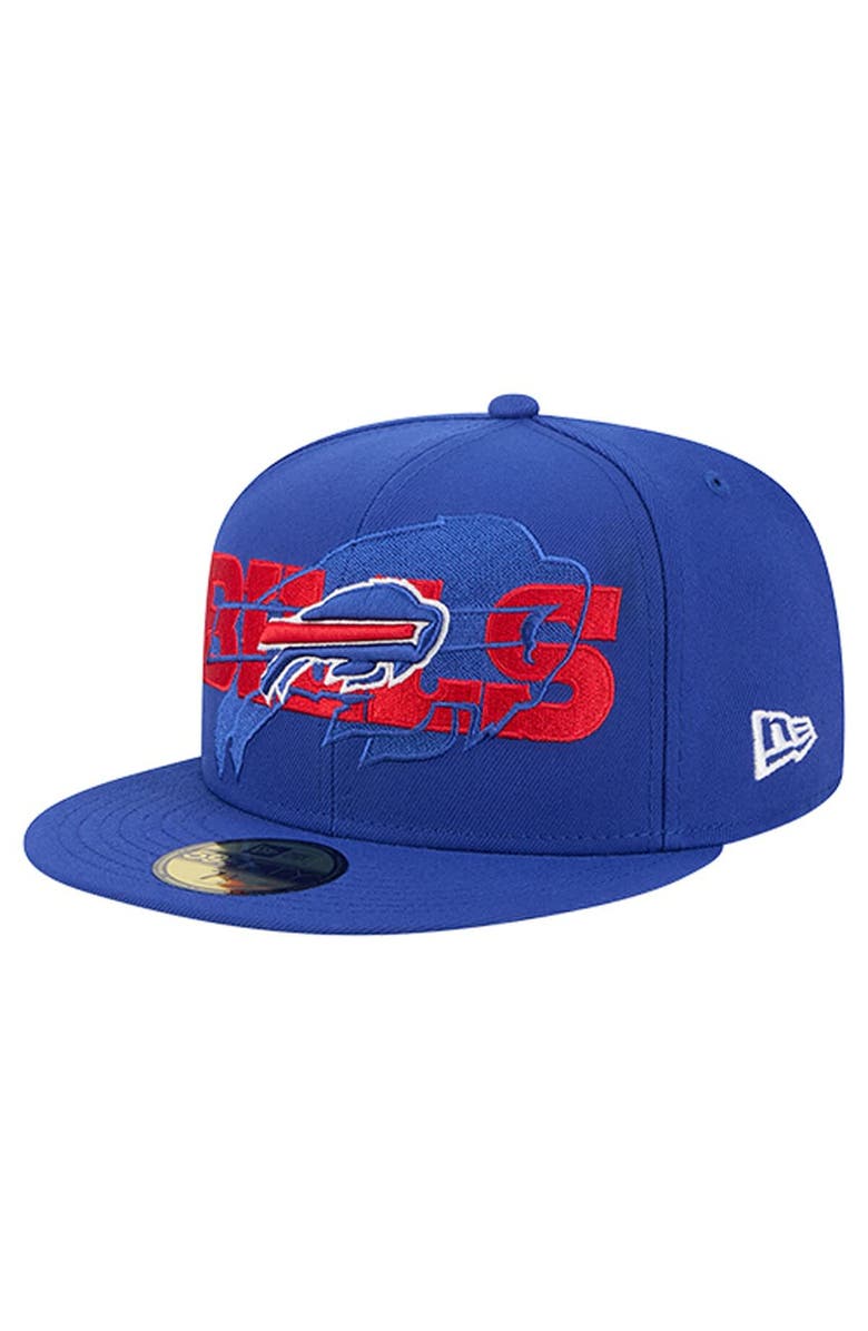 New Era Men's New Era  Royal Buffalo Bills Overlap Wordmark 59FIFTY Fitted Hat, Alternate, color, Royal