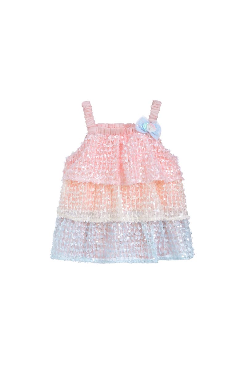 Mimi Tutu Sunset Layered Dress Set, Alternate, color, Salmon