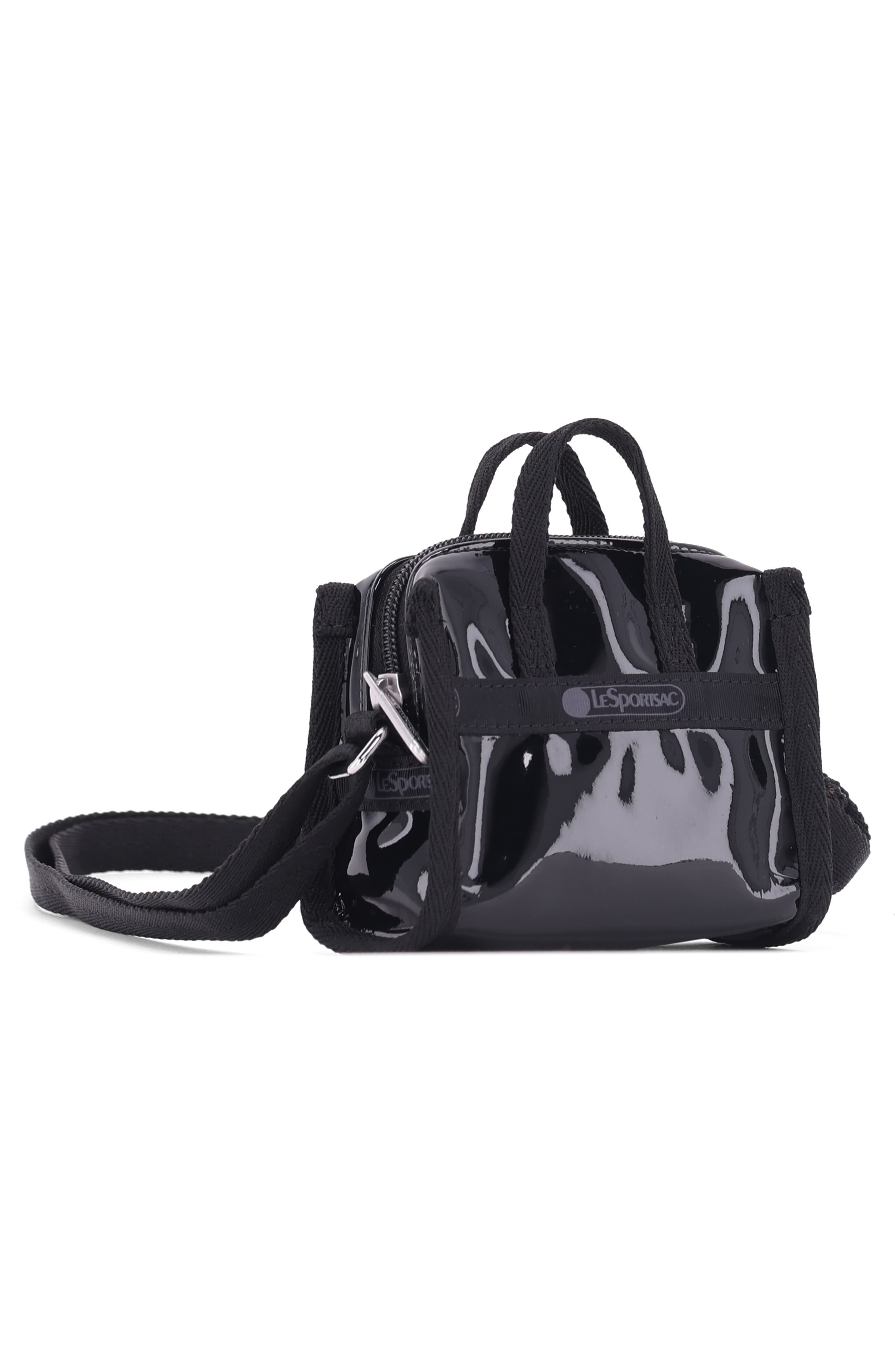 LeSportsac Mirror Micro Top Handle Bag, Alternate, color, Black Opal