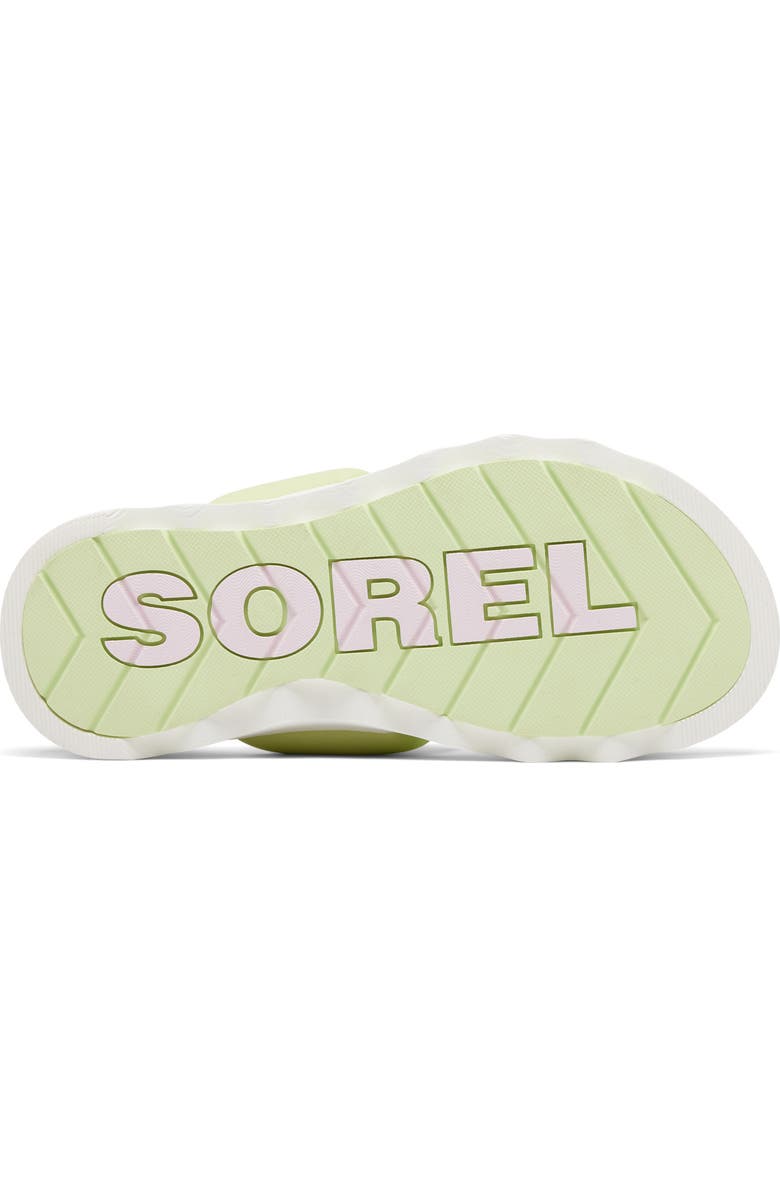 SOREL Viibe Twist Slide Sandal, Alternate, color, Luminous Lime/ Whitened Pink