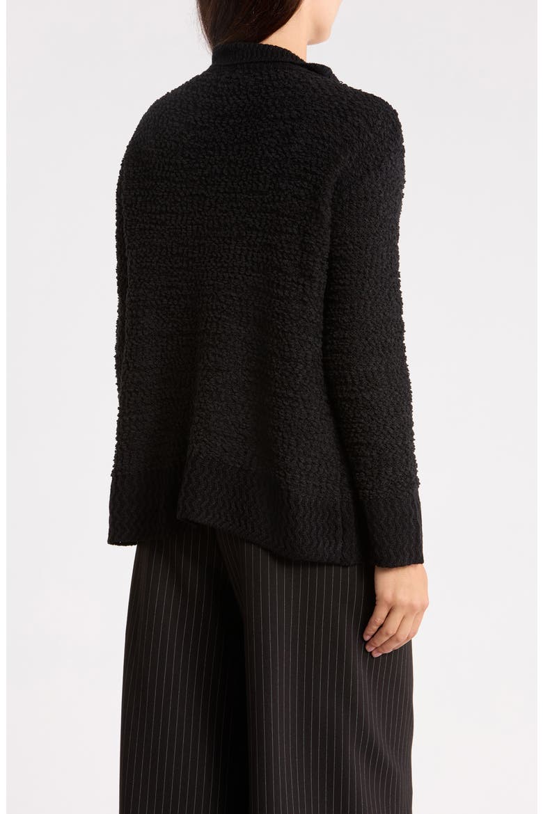 Drape Front Cardigan, Alternate, color, BLACK