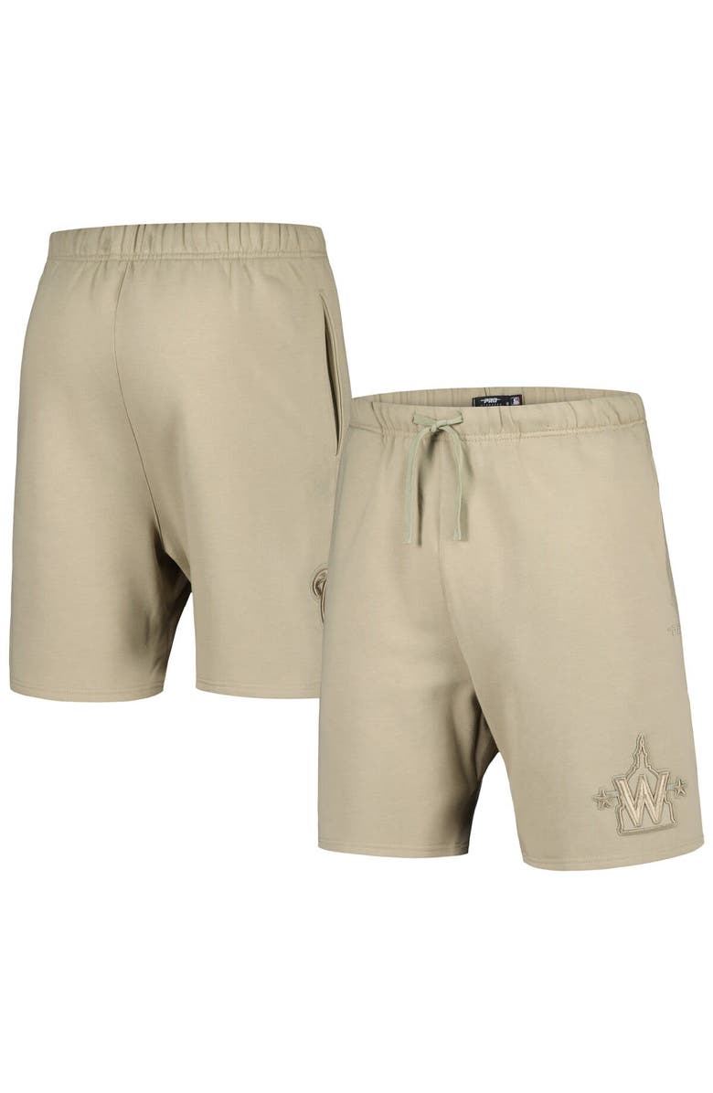 PRO STANDARD Men's Pro Standard Pewter Washington Nationals Neutral Fleece Shorts, Main, color, Pewter