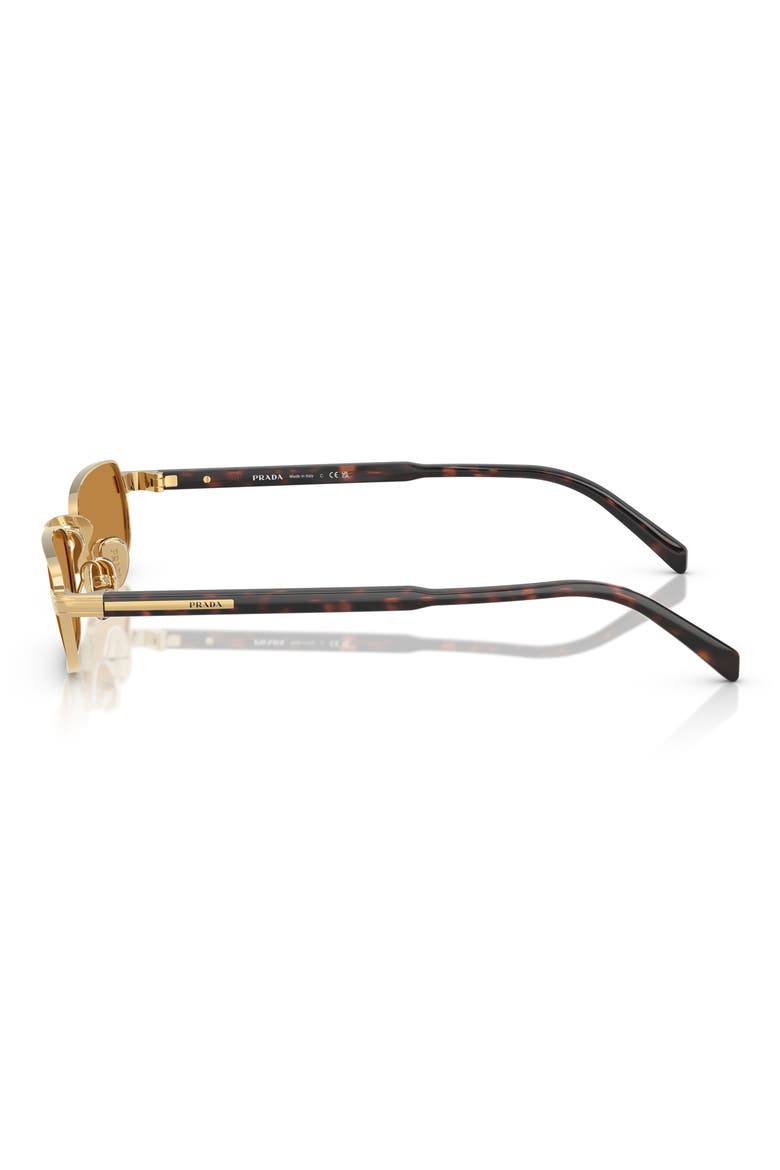 54mm Rectangular Sunglasses, Alternate, color, DARK HONEY