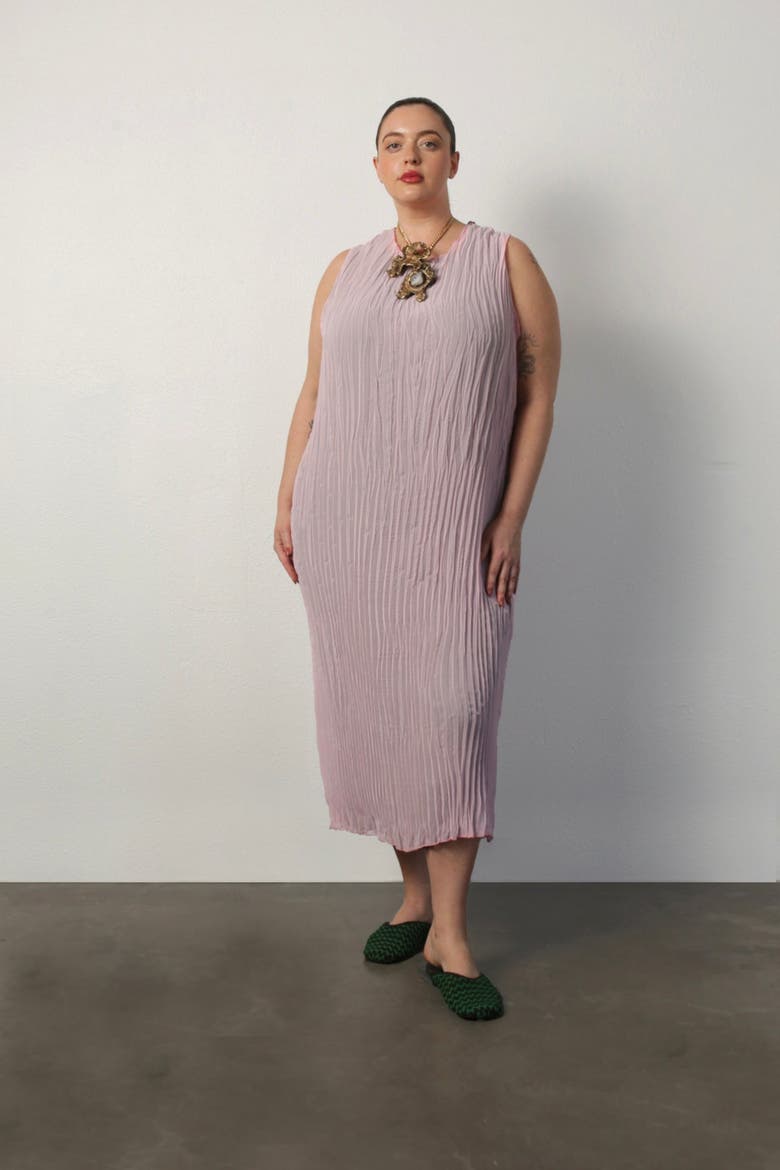 Jaya Pleated Dress, Alternate, color, green/pink