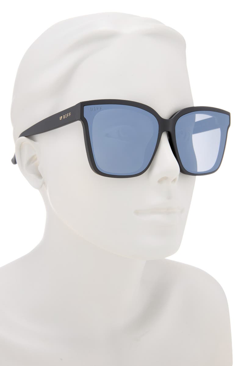 DIFF Madison 63mm Oversize Square Sunglasses, Alternate, color, Matte Black