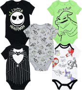 Disney Nightmare Before Christmas 5-Pack Short Sleeve Bodysuits