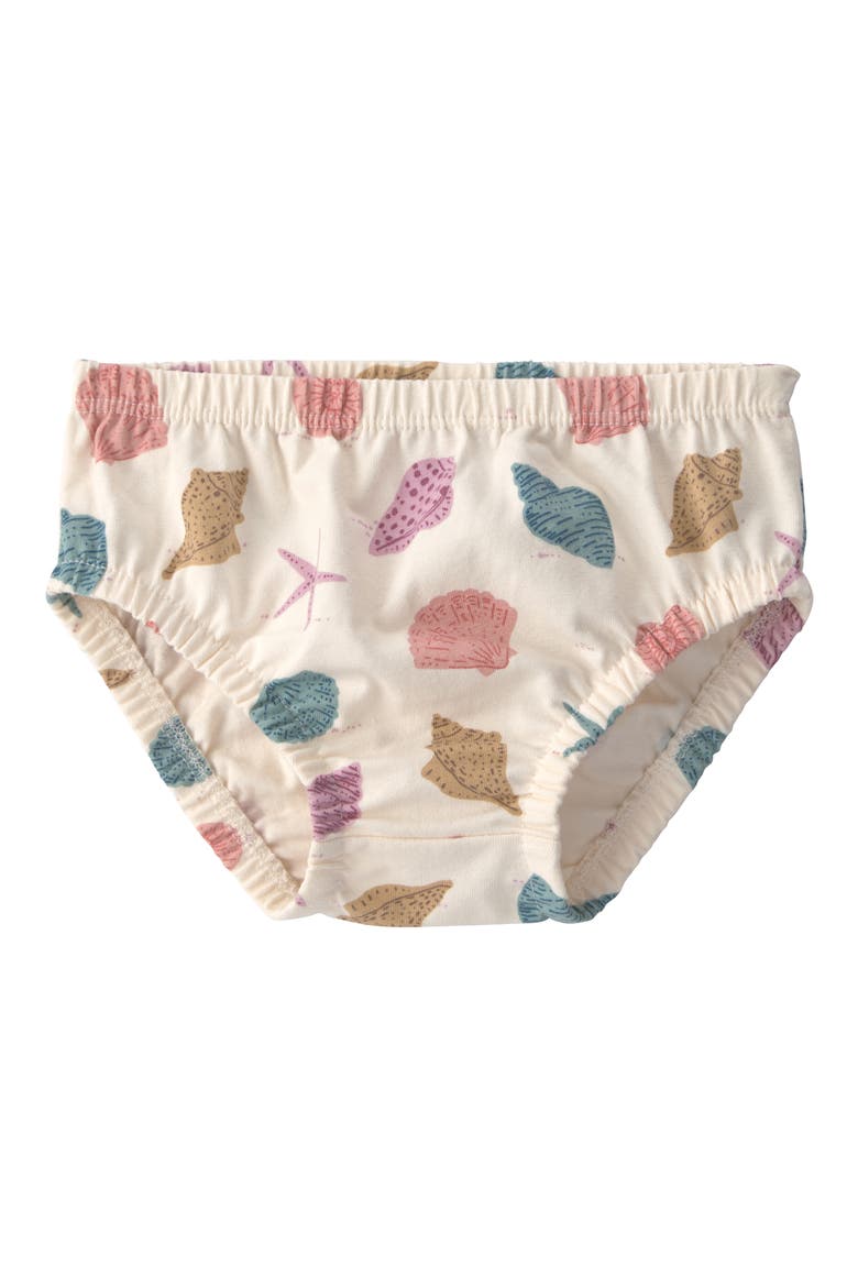 Print Stretch Organic Cotton Sundress & Bloomers Set, Alternate, color, SEASHELLS