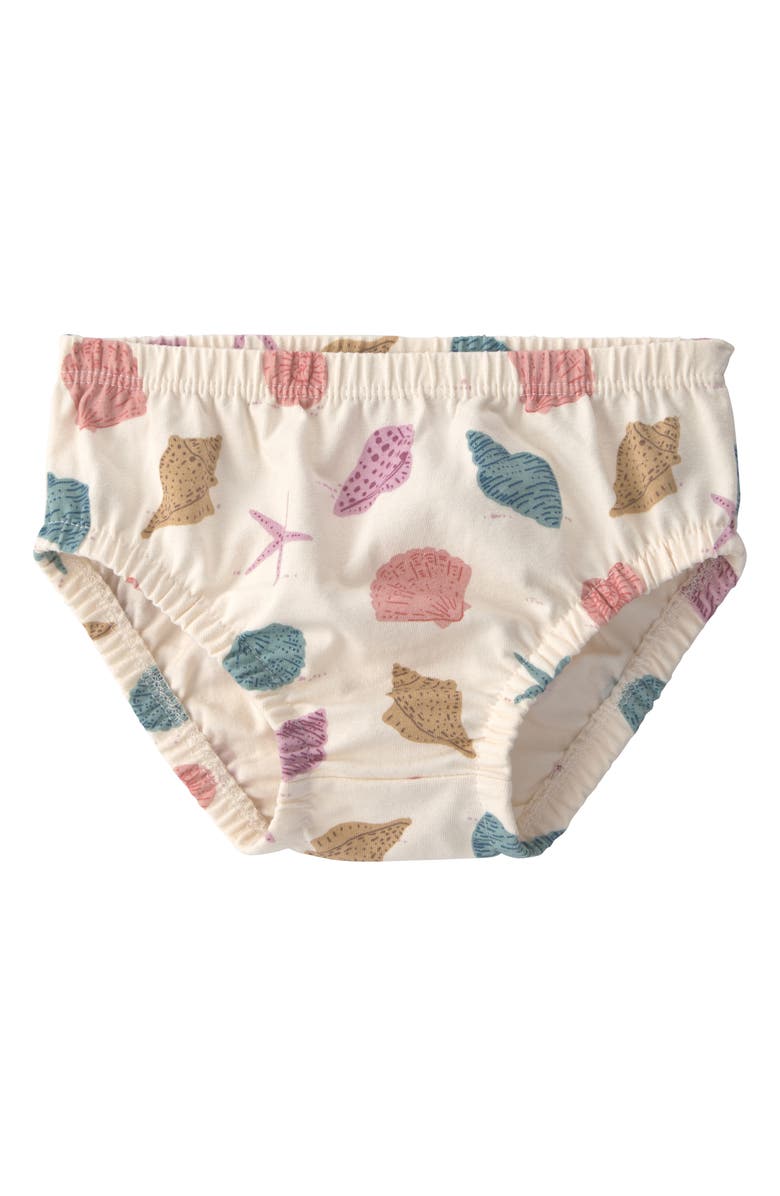 Little Planet Print Stretch Organic Cotton Sundress & Bloomers Set, Alternate, color, Seashells