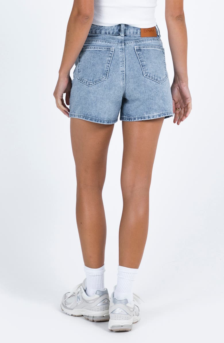 Princess Polly Tropicana High Waist Denim Shorts, Alternate, color, Blue