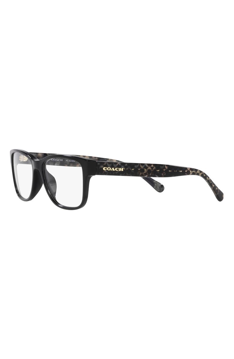 COACH 54mm Rectangular Optical Glasses, Alternate, color, 