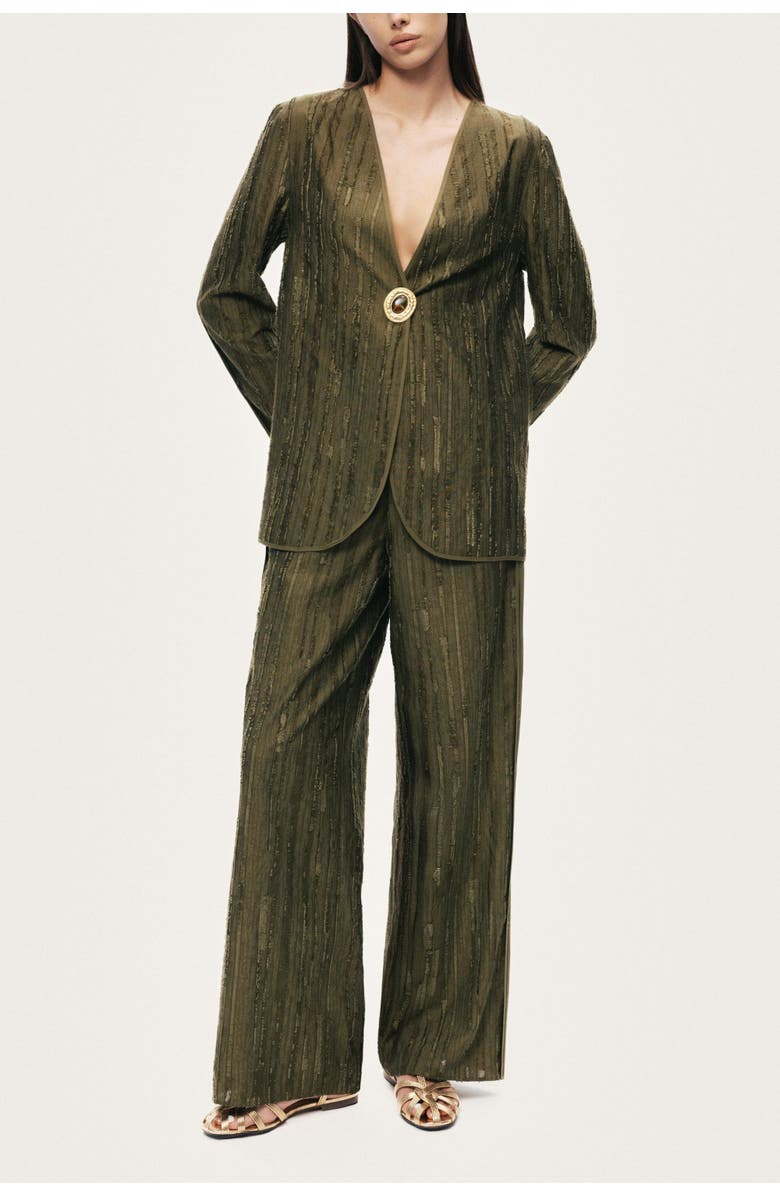 Nocturne Textured Tailored Jacket, Alternate, color, Khaki