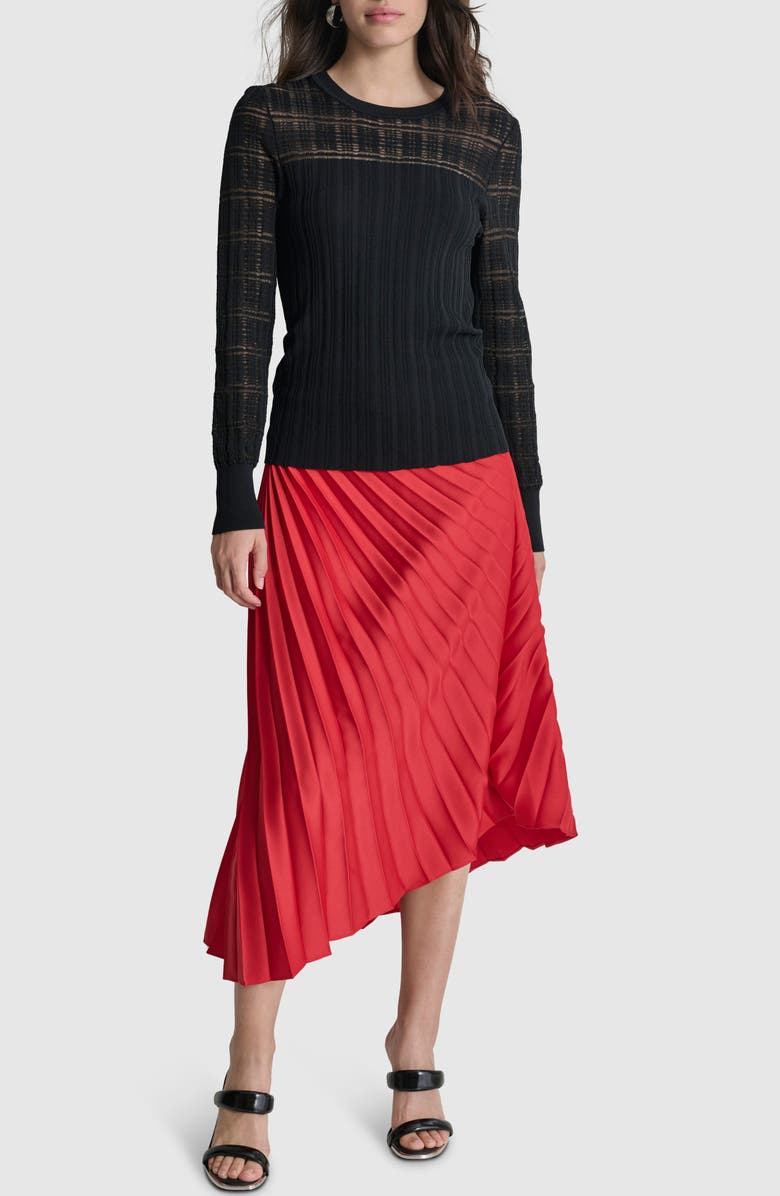 DKNY Mix Rib Sweater, Alternate, color, 