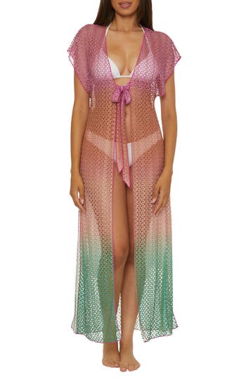 Becca Sunset Metallic Ombré Cover-up Robe In Multi