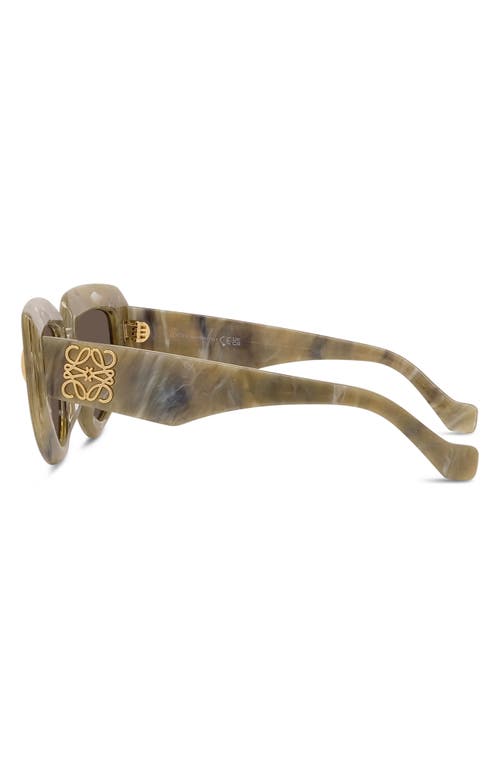 Loewe Anagram 51mm Geometric Sunglasses In Brown
