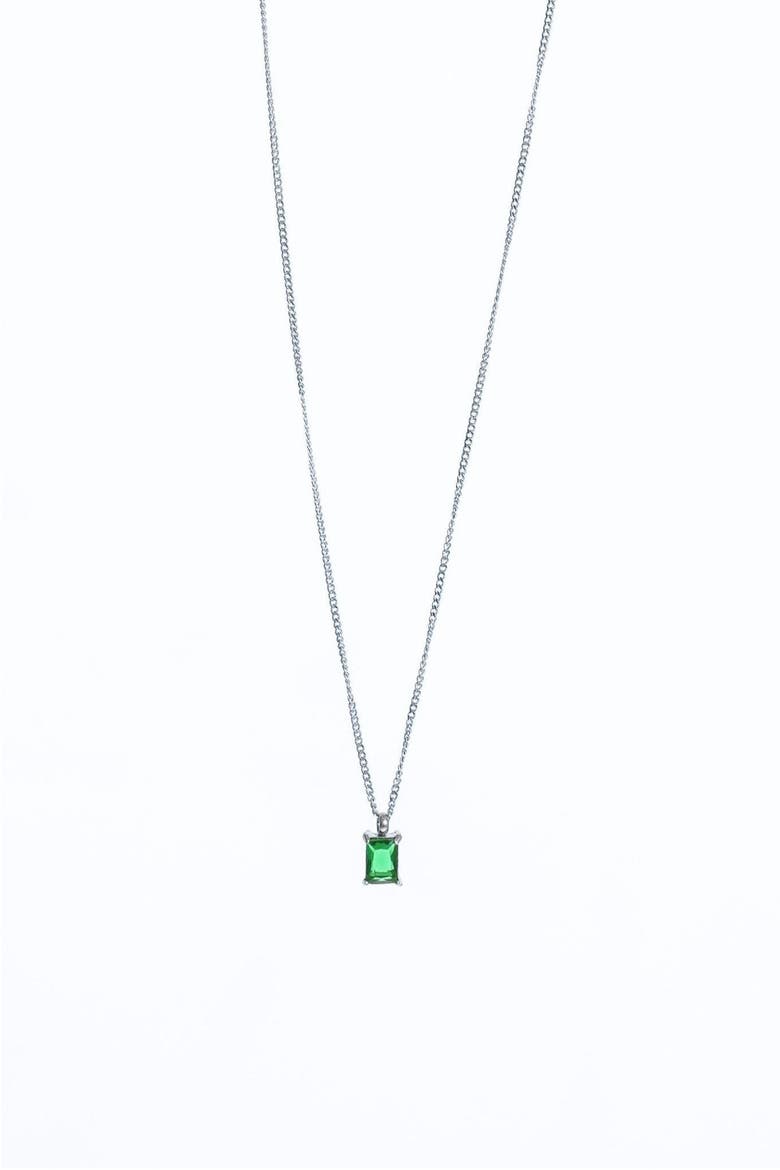 Emerald Necklace, Main, color, Silver
