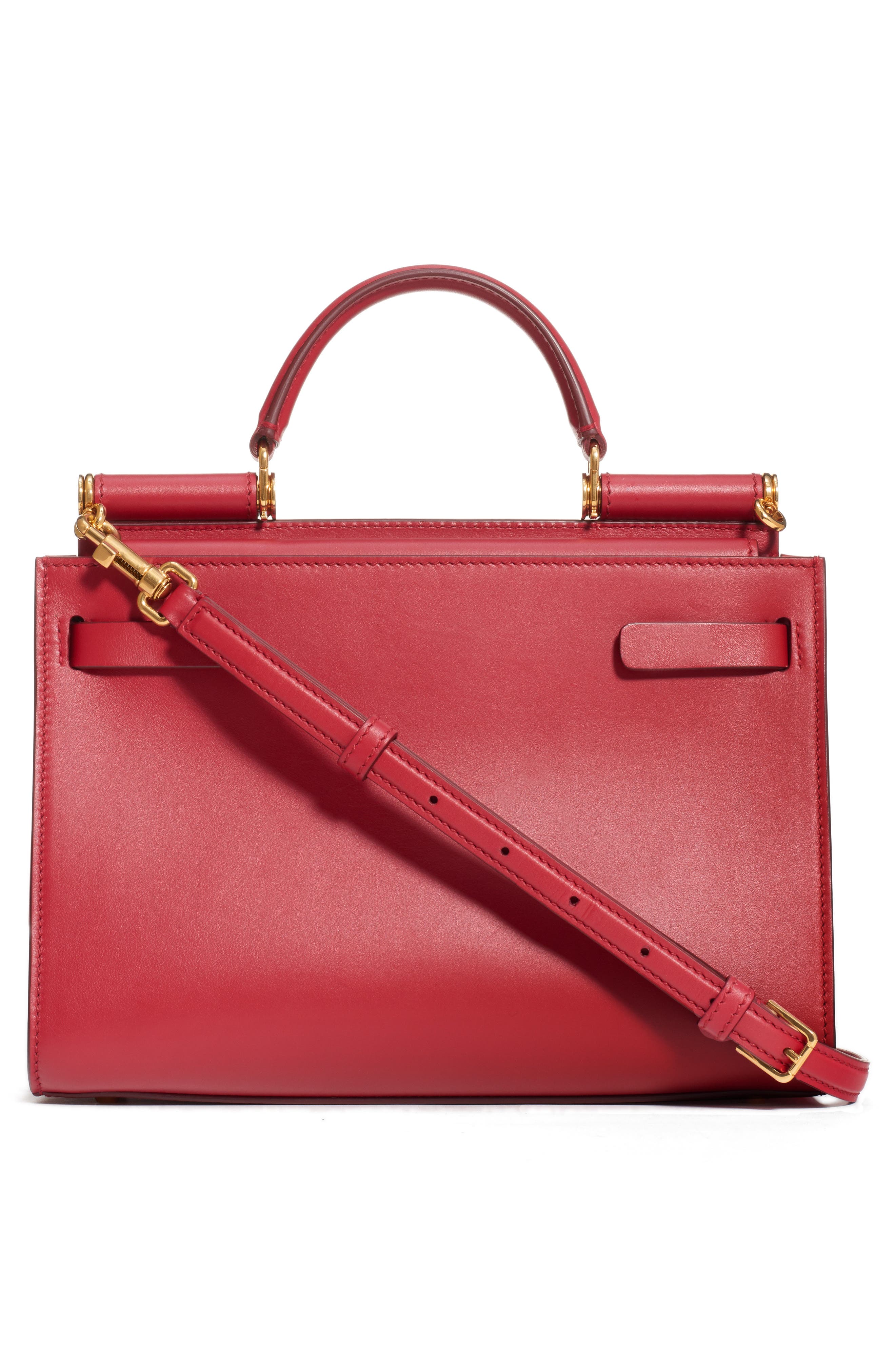 Dolce&Gabbana Sicily 62 Leather Satchel, Alternate, color, 