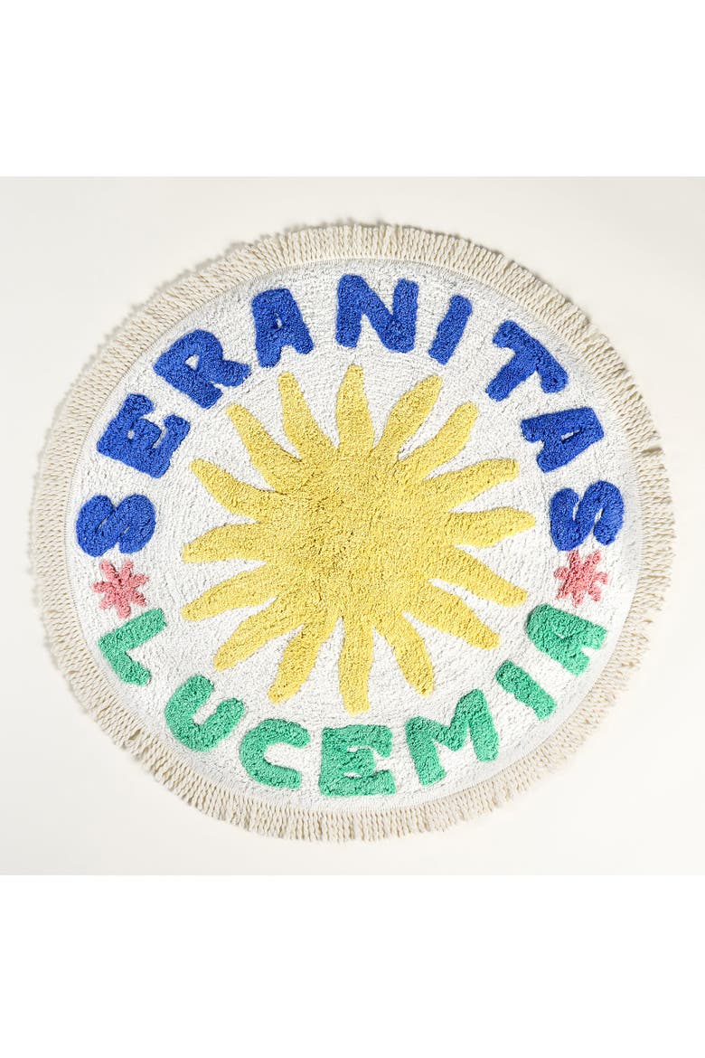 Punjab Seranitas 100% Cotton Bath Mat 27.5" Spa-Inspired, Main, color, Yellow - Ivory