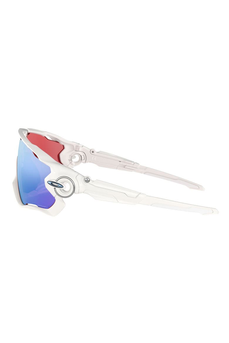 31mm Rectangular Wrap Sunglasses, Alternate, color, WHITE