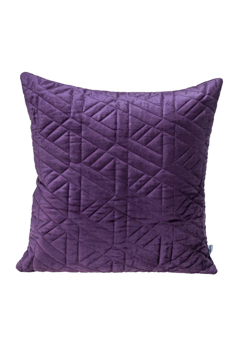 Delta Topstitched Throw Pillow, Main, color, PURPLE
