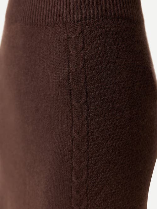 Gobi Cashmere A-line Cashmere Knitted Skirt In Brown