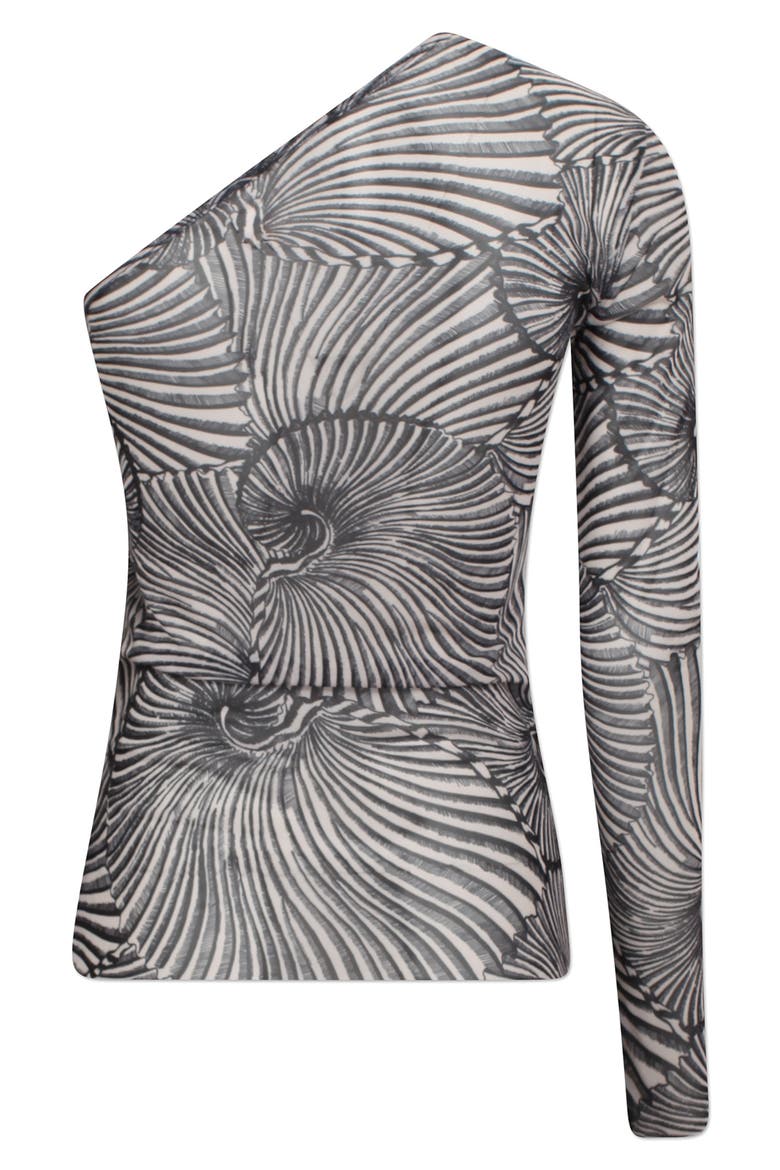 Jamaica One-Shoulder Top, Alternate, color, BLACK TIGER SHELL
